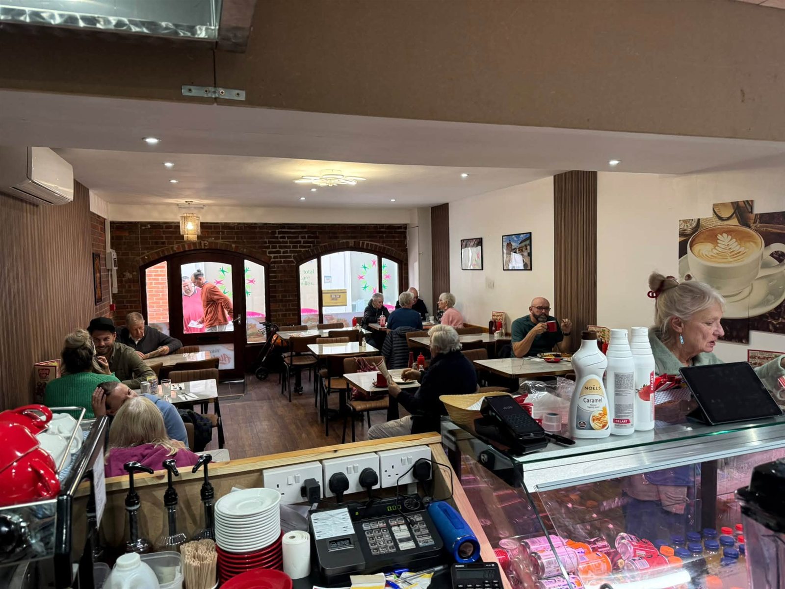 A busy morning inside Atalay Cafe